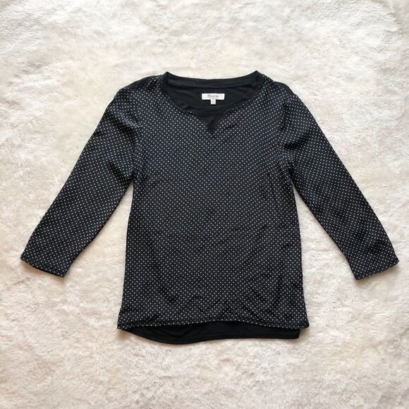 Madewell Polka-Dot Hearts Long Sleeve - Picture 1 of 5